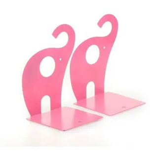 Buchstütze Elefant Metall rosa für Kinderzimmer, Deko Buchstützen Babyzimmer