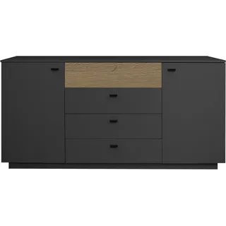 Mäusbacher Sideboard 192 x 92 x 45 cm Grau / Schwarz