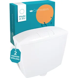 Calmwaters Aufputz Spülkasten WC wassersparend 2-Mengen-Spülung Weiß