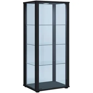 VCM Vitrine Kavisa 50 x 38 x 114,5 cm Schwarz