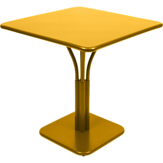 Fermob LUXEMBOURG kleiner Tisch mit massiver Platte Stahl 71x71 cm - Honig - Stahl/Stahl - 71