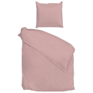 HNL Living HNL Mako-Satin-Bettwäsche-Set SATINADO, in Rosa - 135x200cm