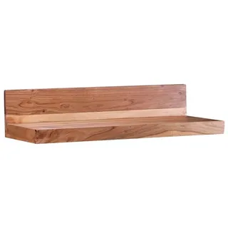 möbelando Wandregal Wandregal MUMBAI Massiv-Holz Akazie Holzregal 80 cm Landhaus-Stil, 23 x 17 x 80 cm (B/H/L) braun