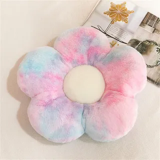 Blumenboden Cute Flower Shaped Cushion Plüsch-Dekor Tatami Blumenförmiges Sitzkissen Stuhlkissen Sofakissen Zierkissen (50 x 50 cm, mehrfarbig)