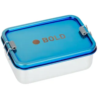 Lässig Brotdose Kinder - Edelstahl Lunchbox BOLD, blue/purple