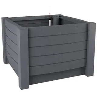 VidaAtHome.de AQUARI Pflanzkasten 50 x 50 x 35 cm mit Bewässerungssystem – vormontiert, Dunkelgrau