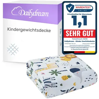 nivion gmbh Gewichtsdecke für Kinder aus 100% Baumwolle, Edition Safari