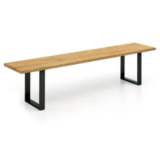 Niehoff Oak Edition Bank Wildeiche Eisen schwarz 220cm