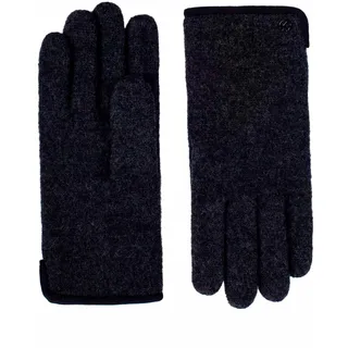 Strickhandschuhe KESSLER "Sasha" Gr. S, grau (grey melange) Damen Handschuhe Fingerhandschuhe aus gewalkter Schurwolle, Wind- und Wasserabweised