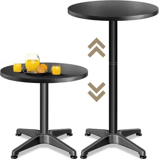 CASARIA Stehtisch Ø 60 x 70-115 cm Schwarz
