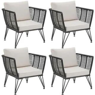 Tectake Sundo Loungesessel dunkelgrau