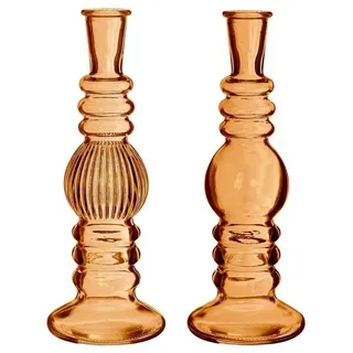 NaDeco Dekovase Glasvase "Florence" in Orange, 2er Set, Größe h.23 Ø8.5 cm