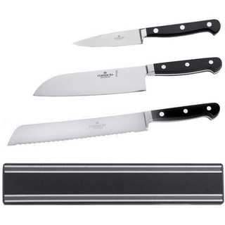 Contacto Messer-Set (Set, 4-tlg), mit Magnet Messerhalterung, für Profis und Hobbyköche bunt|schwarz|silberfarben