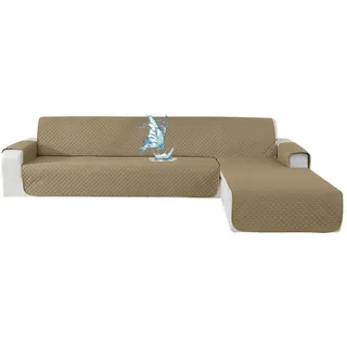 Ecksofa Überwurf L-form 3-sitzer Wasserdicht Khaki, Rutschfest, Für Links/rechts