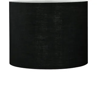 Licht-Erlebnisse BASIC Lampenschirm rund Schwarz Stoff Ø25cm