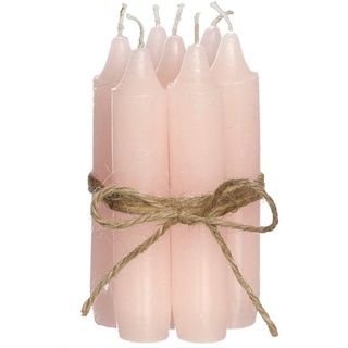 Annastore Spitzkerze 7-tlg. Set Kerzen H 11 cm - Stabkerzen für Flaschen und Vasen rosa