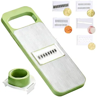 NiceNaiils Gemüsehobel Verstellbar, Gurkenhobel, Hobel Gemüse, Zwiebelschneider, Mandolinenschneider Handgerät, für Obst und Gemüse