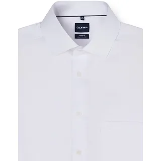 Olymp Businesshemd OLYMP Luxor, modern fit", Herren, Gr. 44, N-Gr, weiß, 100% Baumwolle, Hemden