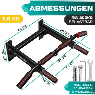 Kesser 4in1 Klimmzugstange Rot
