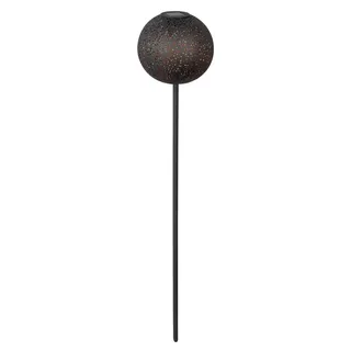 Dehner Solarleuchte Kunststoff/Metall Ø18/H88 cm 1 Stück schwarz