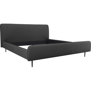 Polsterbett ANDAS "Edvard" Betten Gr. Polyester, Liegefläche B/L: 140 cm x 200 cm Höhe: 97 cm, kein Härtegrad, grau (anthrazit) Polsterbett Polsterbetten ohne Bettkasten Doppelbetten Betten mit gepolstertem Kopf- & Fußteil, aus der freundin Home Collection