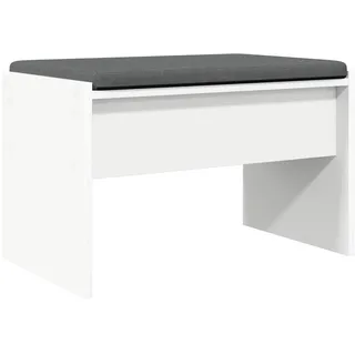 vidaXL Flurbank mit Kissen 63 x 38 x 40 cm Weiß