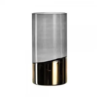 LEONARDO Dekovase Leonardo Vase Velluto Glas Gold/Grau