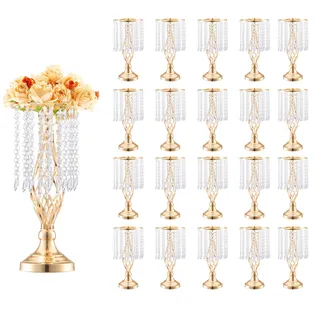 VEVOR 20x 43cm Gold Blumenständer Modern Blumenvase Hochzeit Dekoration Vasen