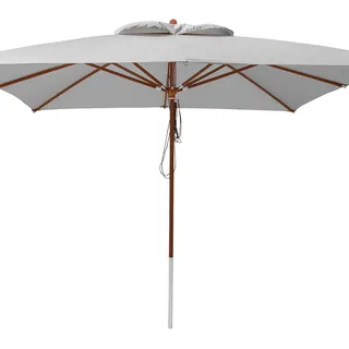 anndora® Sonnenschirm Gastronomie Biergarten 4 x 4 m Silber Grau Garten Terasse