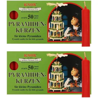 Knox Pyramidenkerzen 50 St. rot