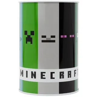 Minecraft Spardose Minecraft Creeper Enderman Zombie Skelett XL Spardose aus Weißblech bunt