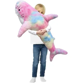 AURWEL XXL Hai Kuscheltier 100cm, Weiches Hai Spielzeug & Plüschtier, Großes Stofftier für Kinderzimmer-Deko, Einfach zu Reinigen Familie, Freunde und Tierliebhaber