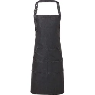 Premier Workwear Denim Latzschürze PR126 black denim (ca. pantone 433) 72 x 86 cm