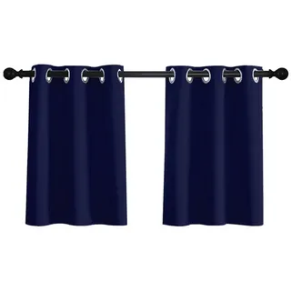 Jibenhome Scheibengardine Bistrogardine Kurzgardinen mit Ösen Vorhang Blickdicht, Küche Fenster (2 St), Scheibengardinen Ösenvorhang Modern Gardinen Kurzstore für Wohnzimmer 85 cm x 76 cm