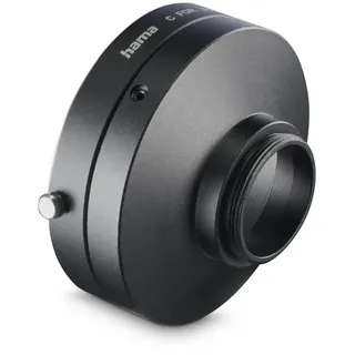 Hama Objektiv-Adapter, für Nikon-F-Objektive an C-Mount-Kameras, Schwarz