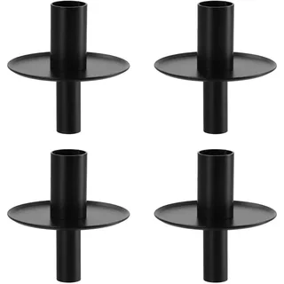 Azonelife 4 Pcs Metall Flaschen Kerzenhalter, Schwarz Kerzenhalter für Flaschen Flaschenaufsatz für Stabkerzen, Dekorativer Vintage Kerzenhalter für Weinflaschen oder Champagnerflaschen Dekoration