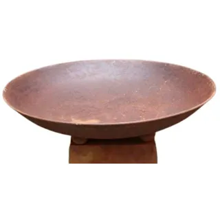Rostikal Pflanzkübel Metall Dekosäule Blumenständer Pflanzschale, echter Rost braun