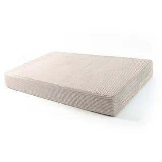 POKAR Palettenkissen Sitzkissen 120x80 cm | Palettenauflage aus Cordstoff mit Abnehmbarem Bezug | Sitzkissen Outdoor für Palettensofa und Gartenmöbel | Öko Tex Zertifiziert | Made in EU | Elfenbein