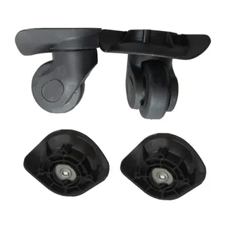 DLZFUDTY Kofferrollen Ersatzrollen,Kofferrollen 1 Paar A19 Ersatz Gepäck Räder Reparatur DIYAccessories for Reise Koffer(Small Black)