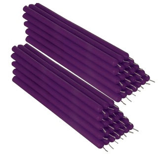 Nklaus 50x violett Bienenwachs 21cm rußfrei Tafelkerzen Handarbeit Ritualkerze Tropfkerzen 36336