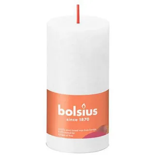 Bolsius Rustik Stumpenkerze 10 x 5 cm wolkiges weiß