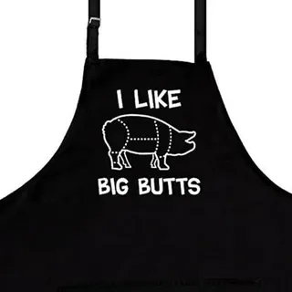 "Kochschürze für Männer \"I Like Big Buts\" in Schwarz aus Baumwollmischung OneSize"