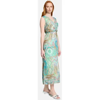 Cartoon Midikleid Grün/Violett 44