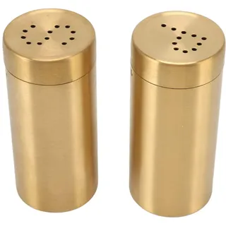 2 Stücke Edelstahl Rostfrei Gold Salz- und Pfefferstreuer Schraube Open Top Gewürzstreuer Flasche Gold Gewürzglas Gewürzspender Kochutensilien Küchenbedarf