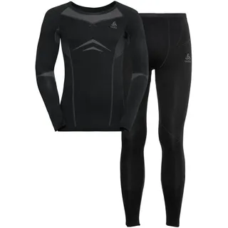 Odlo Thermounterwäsche Herren Fundamentals Performance Warm I Langarm Thermoshirt und Thermohose I Warme Skiunterwäsche