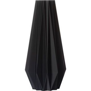 3D Vase Dekovase Agneta XL 38cm Bodenvase Deko Vase Pampasgras Trockenblumen (Schwarz)