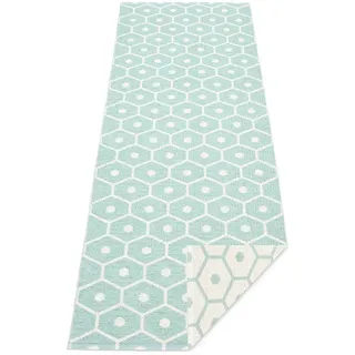 Pappelina - Honey Wendeteppich, 70 x 225 cm, pale turquois / vanilla