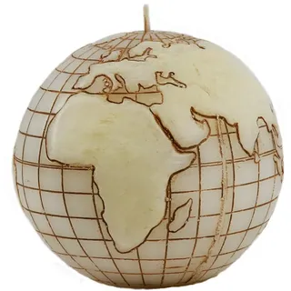 RAK Kerze Deko Kugelkerze Globus Ivory 100/90