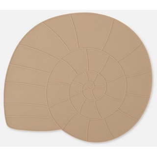 Platzset, Nautilus Tischset - Placemat Schnecke in Camel Braun, OYOY, aus Silikon - 40x34 cm braun