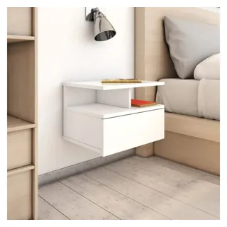 vidaXL Hängender Nachtschrank 40 x 31 x 27 cm Hochglanz-Weiß